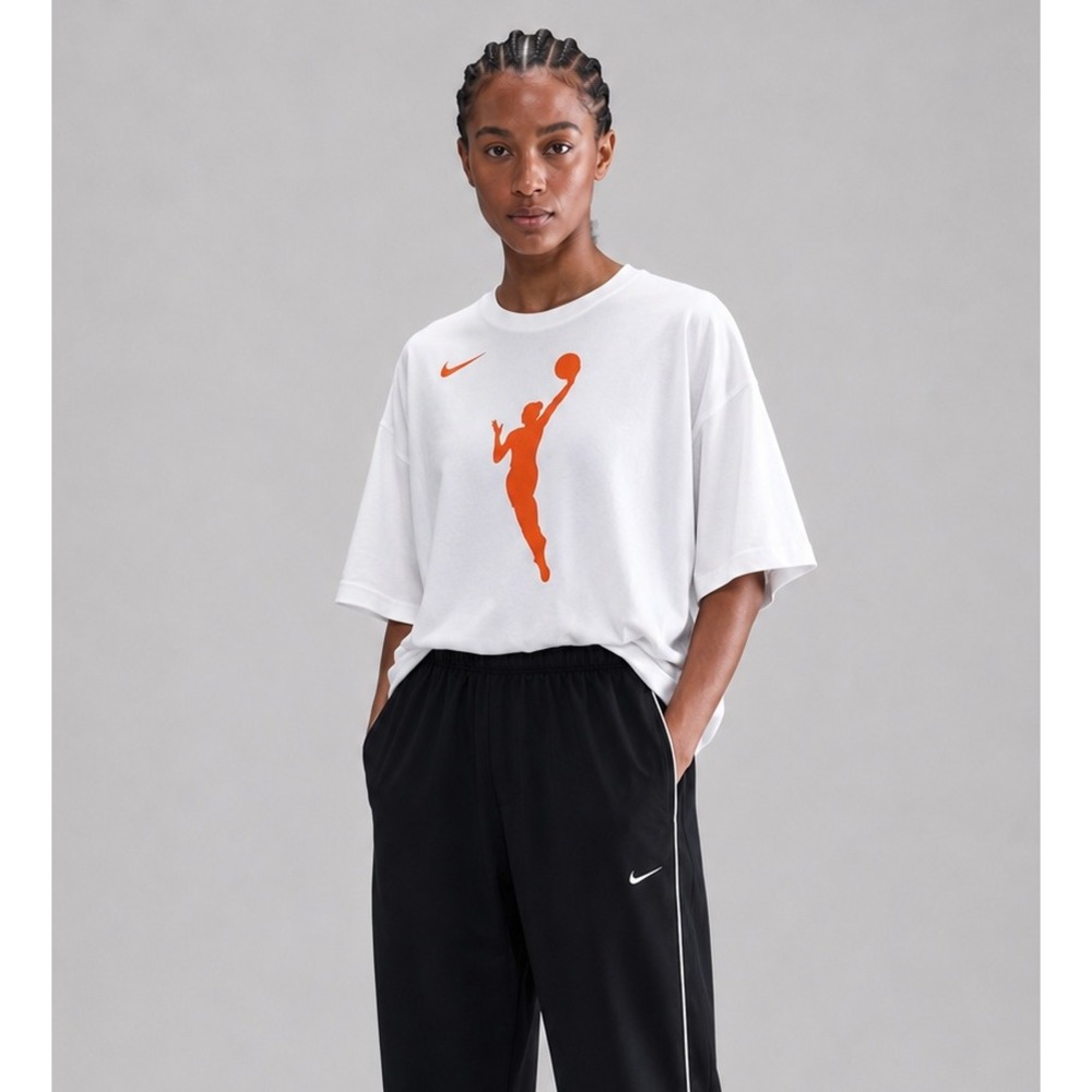NIKE Dri-Fit WNBA Graphic Tee Shirt Adult XL White Orange Basketball Athleisure
